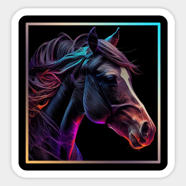 Horse AI Art 2 Sticker by Pasukan Anti Prei